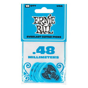 A[j[{[ ERNIE BALL Everlast Guitar Picks 9181 Blue 0.48mm 12