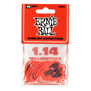 A[j[{[ ERNIE BALL Everlast Guitar Picks 9194 Red 1.14mm 12