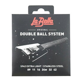 ラベラ 弦 1セット La Bella S942 Extra Light Doble Ball System 09-42 エレキギター弦
