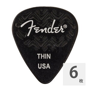 �t�F���_�[ �M�^�[�s�b�N 6�� �Z�b�g Thin 351 Shape Wavelength Celluloid Picks Black Fender