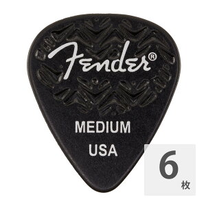 �t�F���_�[ �M�^�[�s�b�N 6�� �Z�b�g �~�f�B�A�� 351 Shape Wavelength Celluloid Picks Black Fender