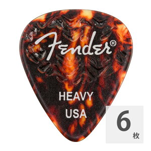 tF_[ M^[sbN 6 Zbg wr[ 351 Shape Wavelength Celluloid Picks Tortoise Shell Fender