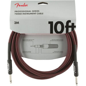 tF_[ Fender Professional Series Instrument Cable SS 10' Red Tweed M^[P[u