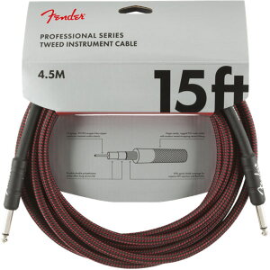 M^[ V[h tF_[ Fender Professional Series Instrument Cable SS 15' Red Tweed M^[P[u