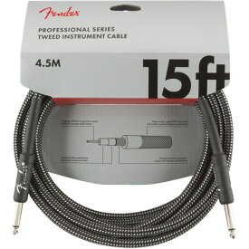 Fender Professional Series Instrument Cable SS 15' Gray Tweed ギターケーブル