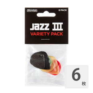 JIM DUNLOP PVP103 VARIETY JAZZ III 6 PACK VARIETY PACK sbN 6