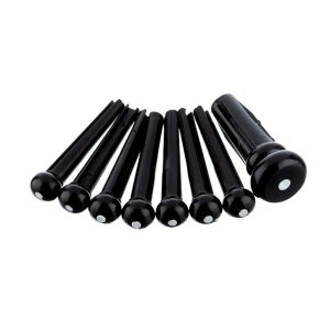 �t�F���_�[ Fender Acoustic Bridge Pin Sets Black with White Dot 7���� �u���b�W�s��