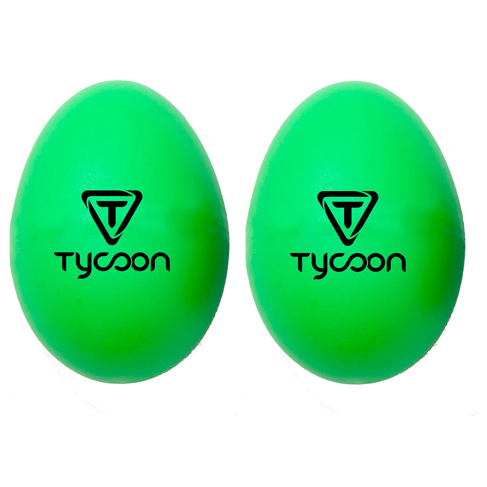選択 タイクーン 片手に収まるコンパクトな卵型シェーカー TYCOON PERCUSSION 人気ブランド TE-G Egg Shakers エッグ グリーン シェイカー