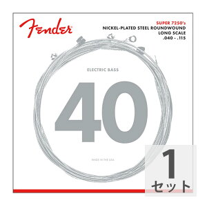 tF_[ Fender 7250 Bass Strings Nickel Plated Steel Long Scale 7250-5L 040-115 5GLx[X