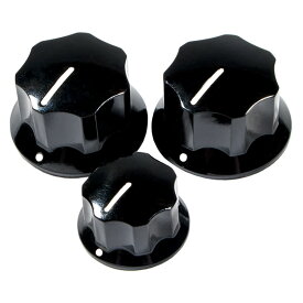 フェンダー Fender Pure Vintage '60s Jazz Bass Knobs 3 Black コントロールノブ 3個セット