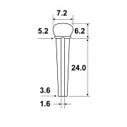 SCUDF-36096Pプラスティックホワイトブリッジピン