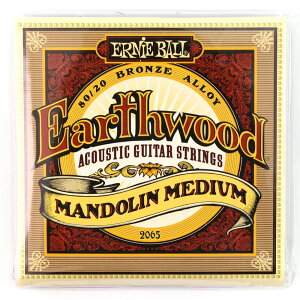 �A�[�j�[�{�[�� ERNIE BALL 2065 Earthwood Mandolin Medium Loop End 80/20 Bronze 10-36 Gauge �}���h������