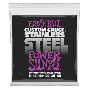 A[j[{[ ERNIE BALL 2245 Power Slinky Stainless Steel Wound 11-48 Gauge GLM^[