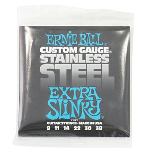 A[j[{[ ERNIE BALL 2249 Extra Slinky Stainless Steel Wound 8-38 Gauge GLM^[