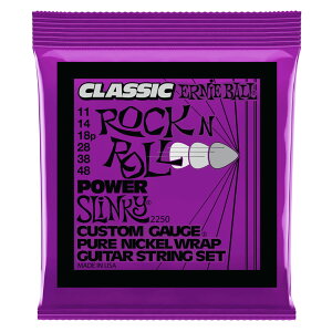 A[j[{[ ERNIE BALL 2250 Power Slinky Classic Rock n Roll Pure Nickel Wrap 11-48 Gauge GLM^[