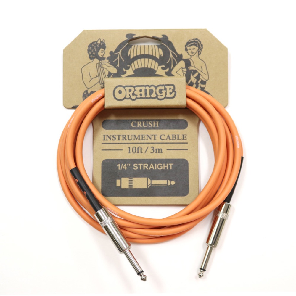 ORANGE CRUSH Instrument Cable 10ft 3m 4" Straight CA034 ギターケーブル
