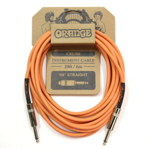 �M�^�[ �V�[���h 6m ORANGE �I�����W CRUSH Instrument Cable 20ft 6m 1/4 Straight CA036 �M�^�[�P�[�u��