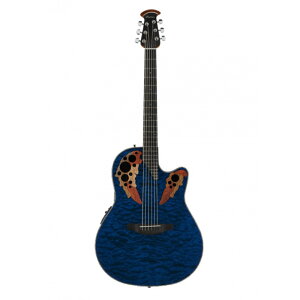 Ix[VM^[ OVATION CE44P-8TQ-G Celebrity Elite Exotic Mid Depth Blue Transparent Quilt GAR