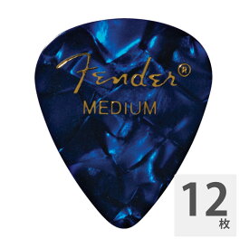 フェンダー ギターピック 12枚 セット ミディアム 351 Shape Blue Moto Medium Fender