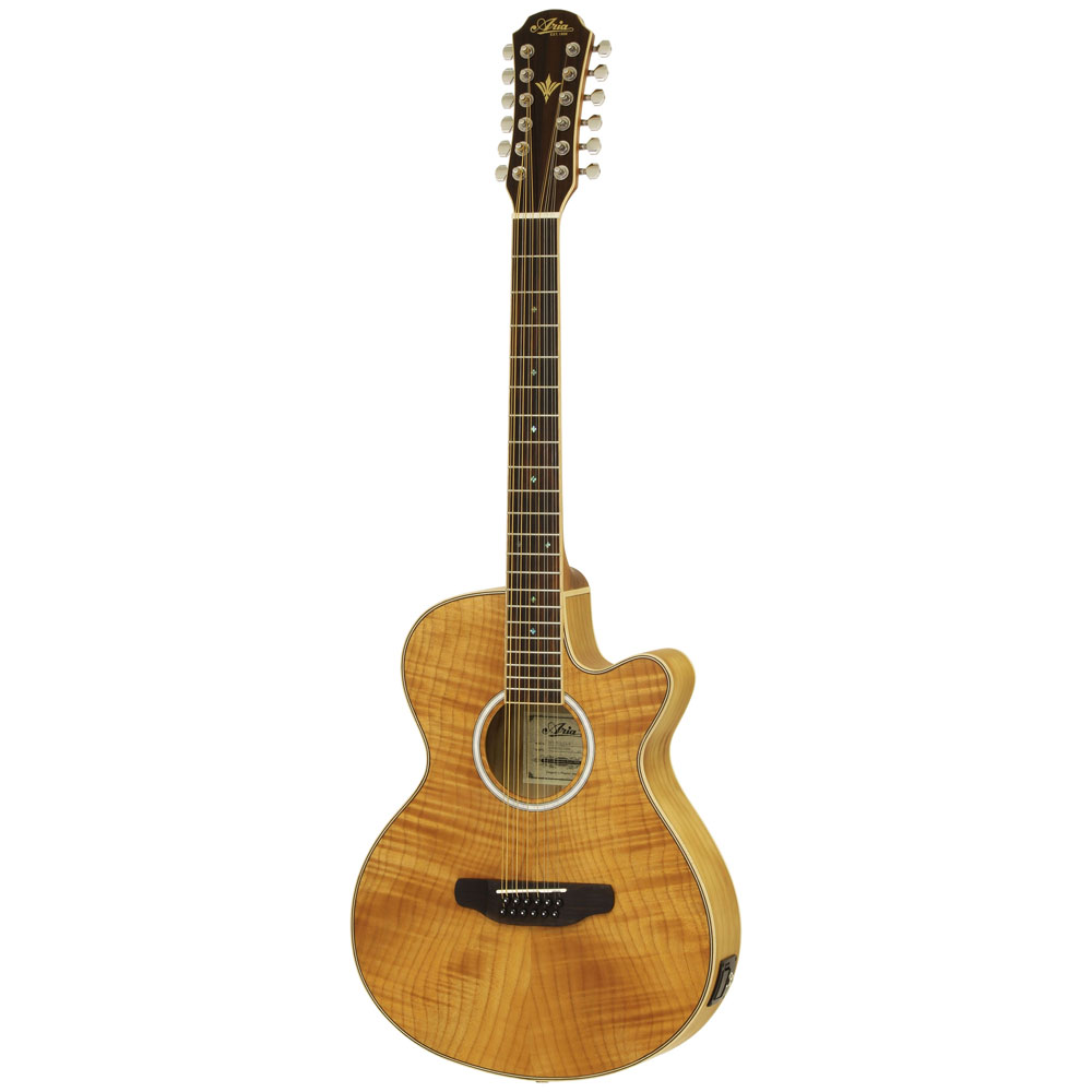 アリア プリアンプ搭載 12弦 エレアコギター ARIA FET-DLX/12 N 12弦 エレクトリックアコースティックギター