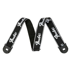tF_[ Fender Quick Grip Locking End Strap Black with White Running Logo 2" M^[Xgbv