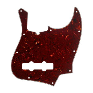 tF_[ Fender Pickguard Jazz Bass 10-Hole Mount Tortoise Shelliׂj 4-Ply WYx[XpsbNK[h