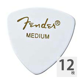 フェンダー ギターピック 12枚 セット ミディアム 346 Shape Classic Celluloid Picks Medium White Fender