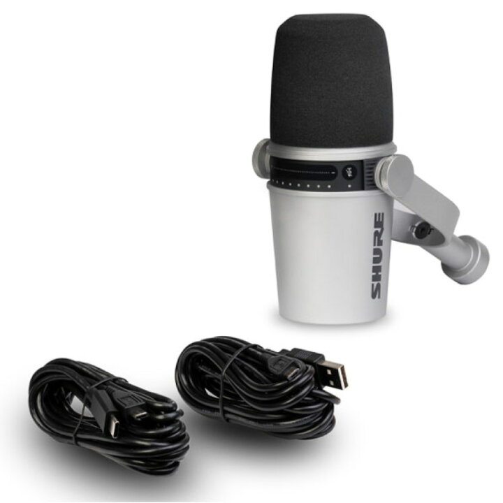 楽天市場】SHURE MV7-S-J MOTIV シルバー ポッドキャスト用 