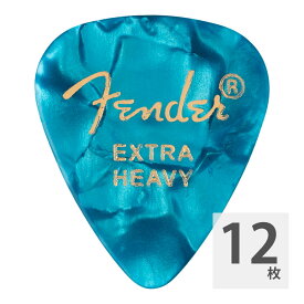 フェンダー ギターピック 12枚 セット エクストラヘビー 351 Shape Premium Picks Extra Heavy Ocean Turquoise Fender