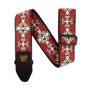 A[j[{[ Xgbv ERNIE BALL 4695 Red Trellis Jacquard Strap M^[Xgbv