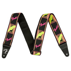 tF_[ Fender Neon Monogrammed Strap Yellow/Pink M^[Xgbv