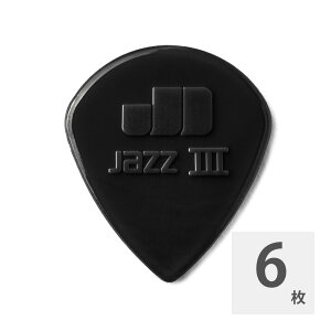 JIM DUNLOP Nylon Jazz III Stiffo Pick BK 1.38mm M^[sbN×6
