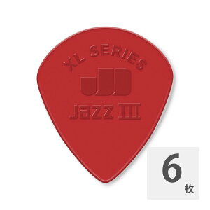 JIM DUNLOP Nylon Jazz III XL Nylon Pick RD M^[sbN×6