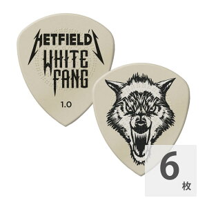 JIM DUNLOP HETFIELDfS WHITE FANG CUSTOM FLOW PICK 1.0mm M^[sbN×6
