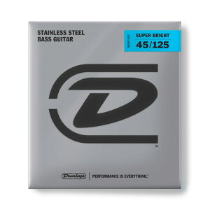 JIM DUNLOP Super Bright Stainless Steel Bass Strings DBSBS45125 5GLx[X