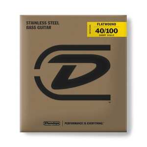 JIM DUNLOP Stainless Steel Flatwound Bass Strings DBFS40100S V[gXP[ GLx[X