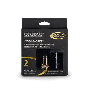 RockBoard RBO CAB PW PLUG 2 GD PatchWorks Solderless Plugs 2 pcs Gold �\���_�[���X�v���O