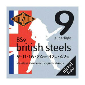 ���g�T�E���h �M�^�[�� 1�Z�b�g BS9 British Steels Super Light 9-42 �G���L�M�^�[�� ROTOSOUND