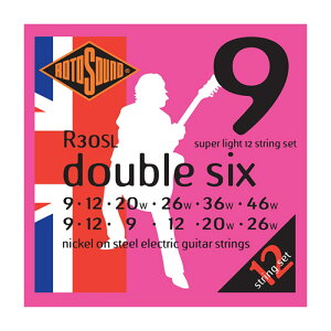 gTEh 12M^[ 1Zbg R30SL Double Six Super Light 12-Strings Set 9-46 12GLM^[ ROTOSOUND