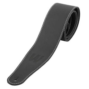 WARWICK Teambuilt Genuine Leather Bass Strap Black Blind Embossing x[XXgbv