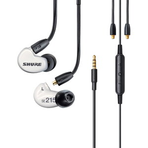 �V���A�[ �C���z�� SHURE SE215DYWH+UNI-A AONIC 215 ���Չ����C���z�� �z���C�g ���j�o�[�T���P�[�u�� �}�C�N�t�� �C�����j�^�C���z��