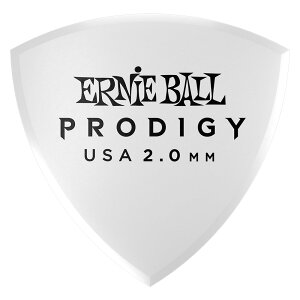 アーニーボール ERNIE BALL 9338 2.0mm White Large Shield Prodigy Picks 6-pack ギターピック