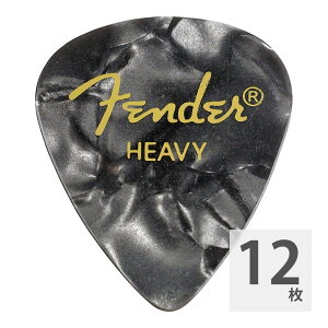 tF_[ M^[sbN 12 Zbg wr[ 351 Shape Premium Celluloid Picks Heavy Black Moto 12-Pack Fender