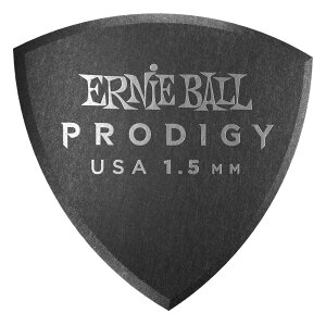 アーニーボール ERNIE BALL 9332 1.5mm Black Large Shield Prodigy Picks 6-pack ギターピック