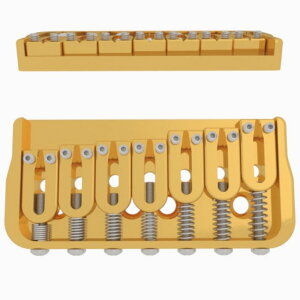 HIPSHOT 7 String Fixed Guitar Bridge Gold 0.175 7M^[pubW
