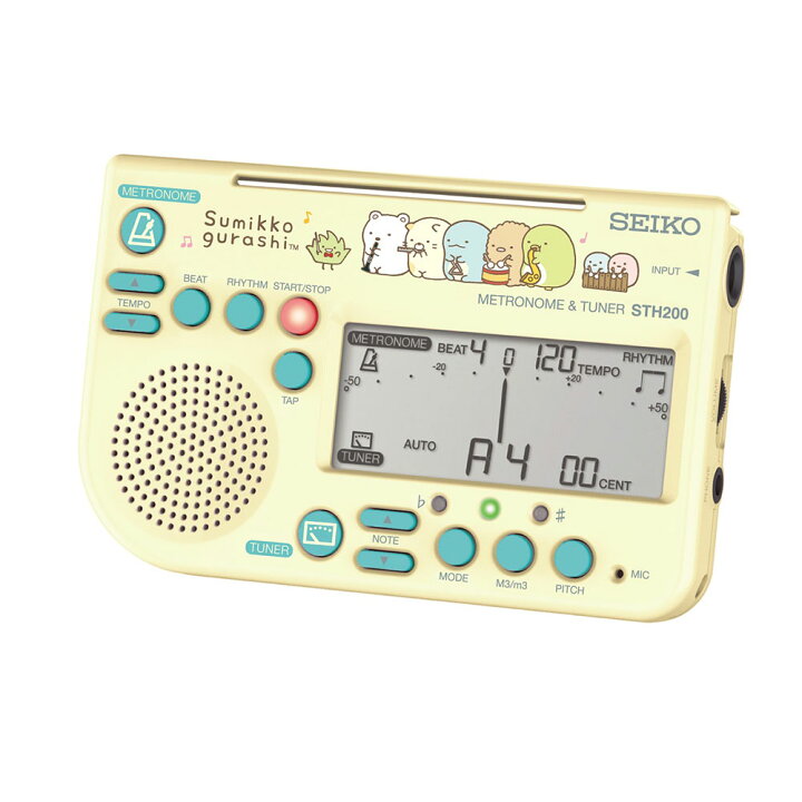 SEIKO STH200SGY チューナーメトロノーム すみっコぐらしデザイン chuya-online SEIKO セイコー メトロノームチューナー ゴールド STH200K