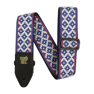 �A�[�j�[�{�[�� �X�g���b�v ERNIE BALL 5336 BLUE CRUX Jacquard Strap �M�^�[�X�g���b�v