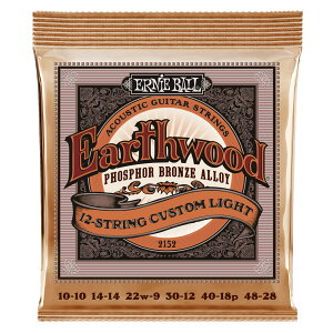 A[j[{[ ERNIE BALL 2152 EARTHWOOD CUSTOM LIGHT 12-strings 10-48 PHOSPHOR BRONZE AR[XeBbNM^[ 12M^[p