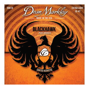 Dean Markley DM8010 BLACK HAWK COATED Phos Bronze A STRINGS X-LIGHT 10-47 AR[XeBbNM^[