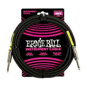 �A�[�j�[�{�[�� ERNIE BALL 6399 PVC INST 15' SS BK �M�^�[�P�[�u��